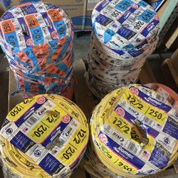 Romex 12/2  250ft. And 14/2. And 10/2