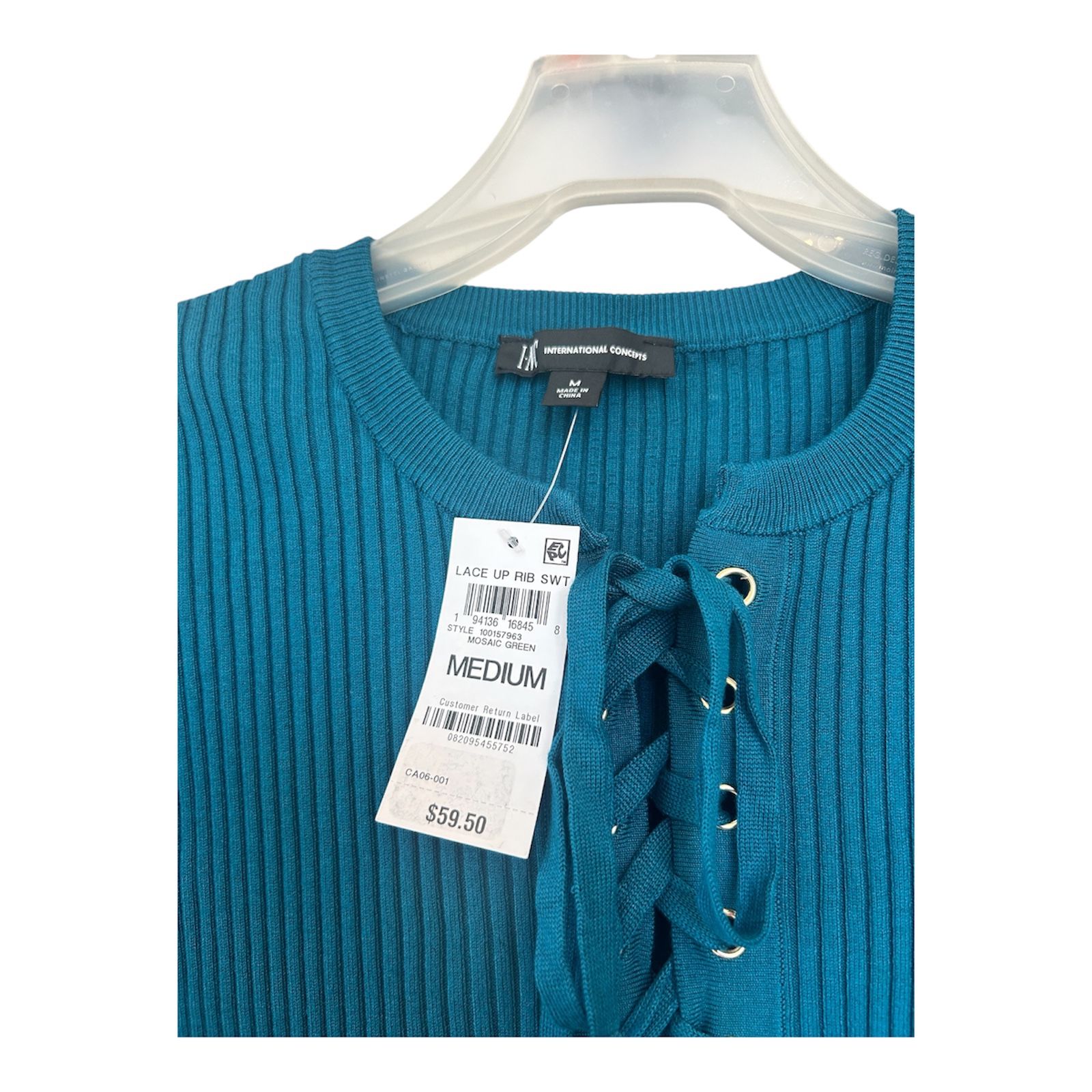 Inc International Concepts Women's Blue Denim Snap Shirt Long Sleeve, Size M