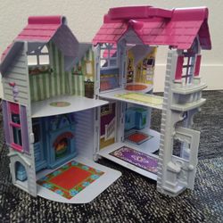 Kids Foldable Two-Story Dollhouse
