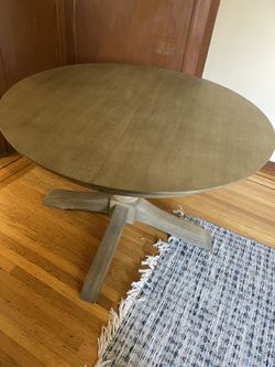 Owen round pedestal sale extending dining table