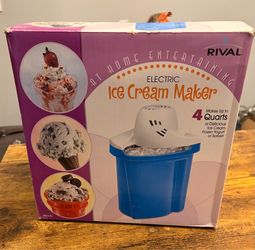 Rival4 quart electric ice cream maker with original box