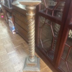 Antique Italian Gold Gilt Pedestal Plant Stand 37 Bu 8 