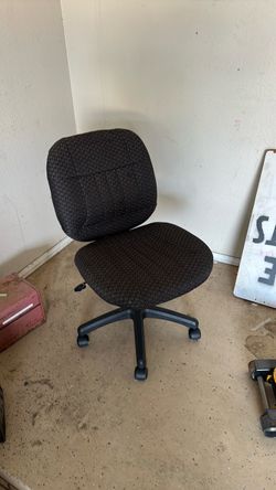Armless Office Chair with Wheels