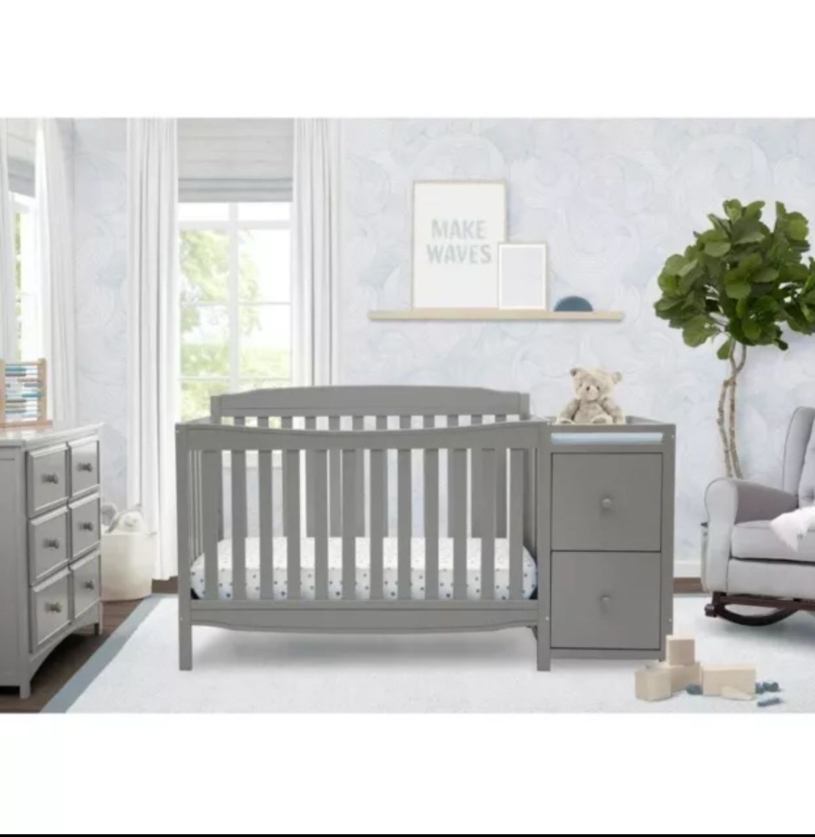 Baby Crib With Changing Station
