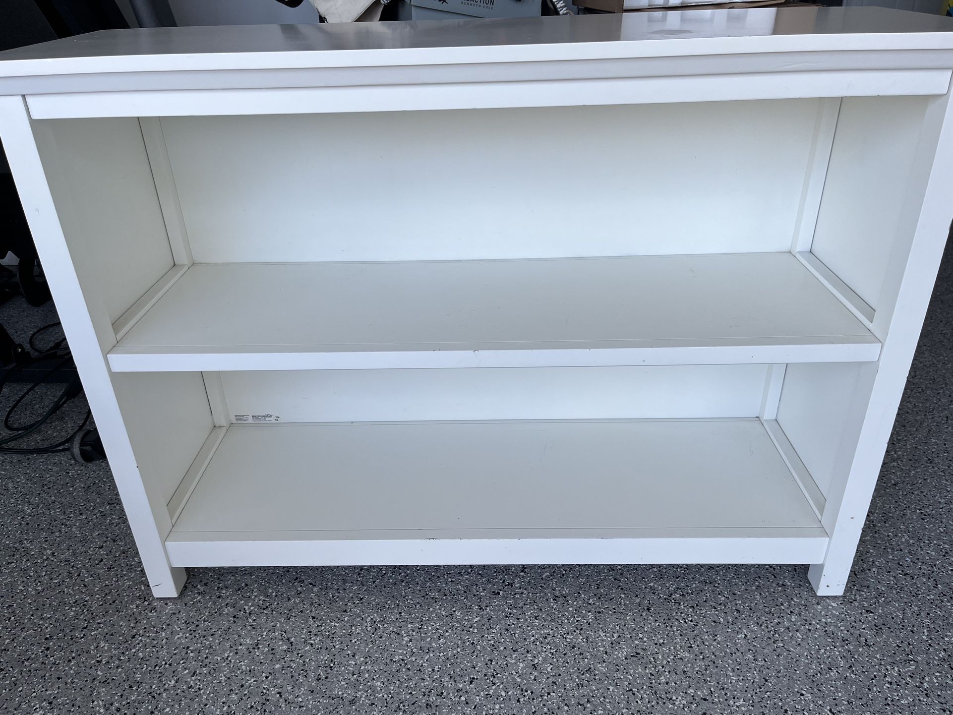 White Two Level Book Shelf