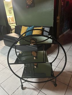 Glass Wine Table And A Rack 
