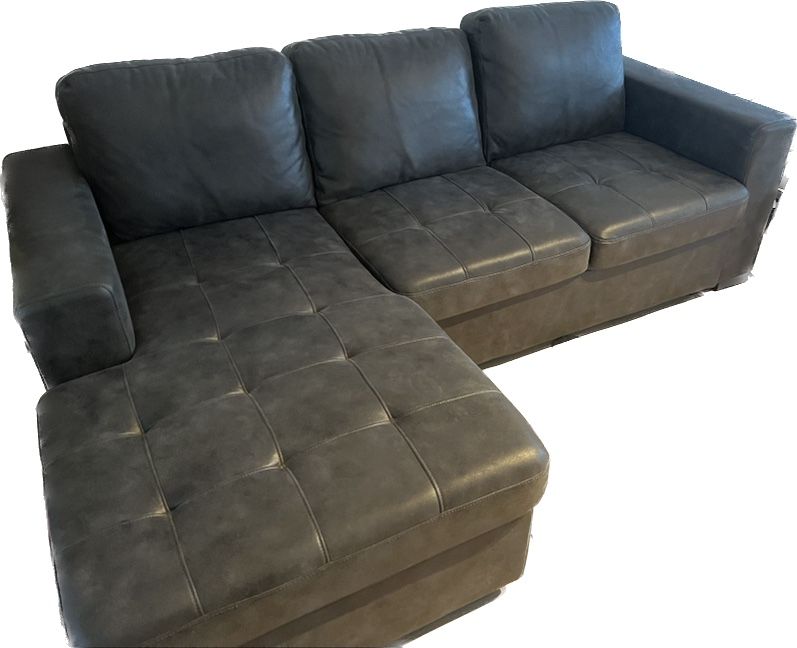 Like new firm pullout couch / Sofa w Storage, Charcoal Gray