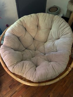 Rattan Papasan Chair with Cushion from the 1(contact info removed)s