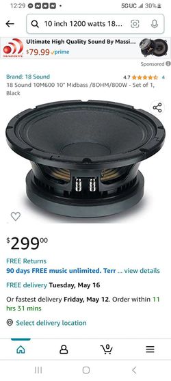 18sounds 4 10inch Plus 5000 Watts Lanzar Amp