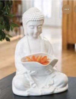 White Ceramic Buddha