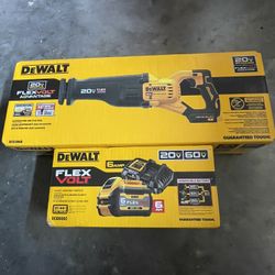 Dewalt 20V MAX  Reciprocating Saw and 6.0Ah Battery Kit