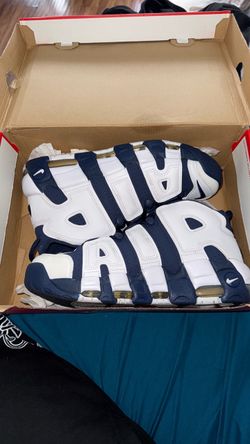 Nike Air More Uptempo Sneakers White Navy