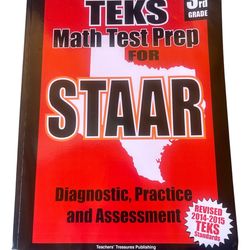 Teachers' Treasures TEKS Math Test Prep Study Guide 3rd Grade Revised 2014-2015