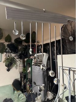 Crystal metal and wood wind chime