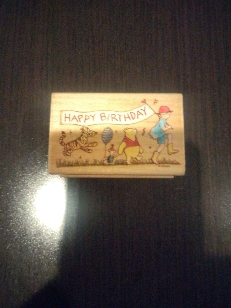 Happy Birthday Rubber Stamp