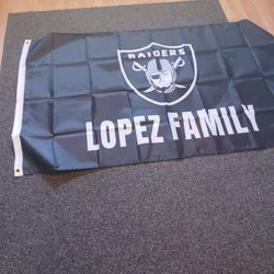 Raiders Lopez Family Flags 