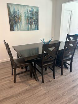 Dining Table with Chairs/ Bench