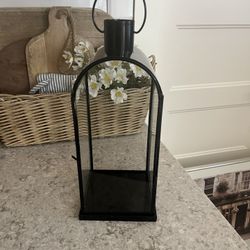 Black Metal Lantern $10