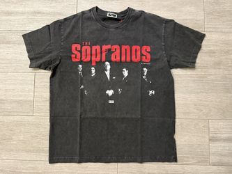 Men's KITH for The Sopranos Est. 1990 Poster khm034644-001 Vintage Tee Black Size Large New with Tags