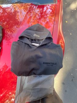 black essentials hoodie size medium