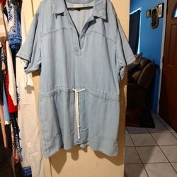 Jean Style Plus Size Dress 