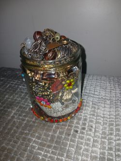 🎊 multicolor themed jewelry jar