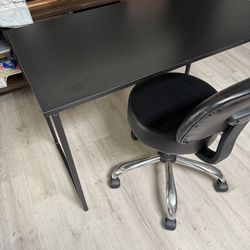 Desk and Chair combo (Black) like NEW!