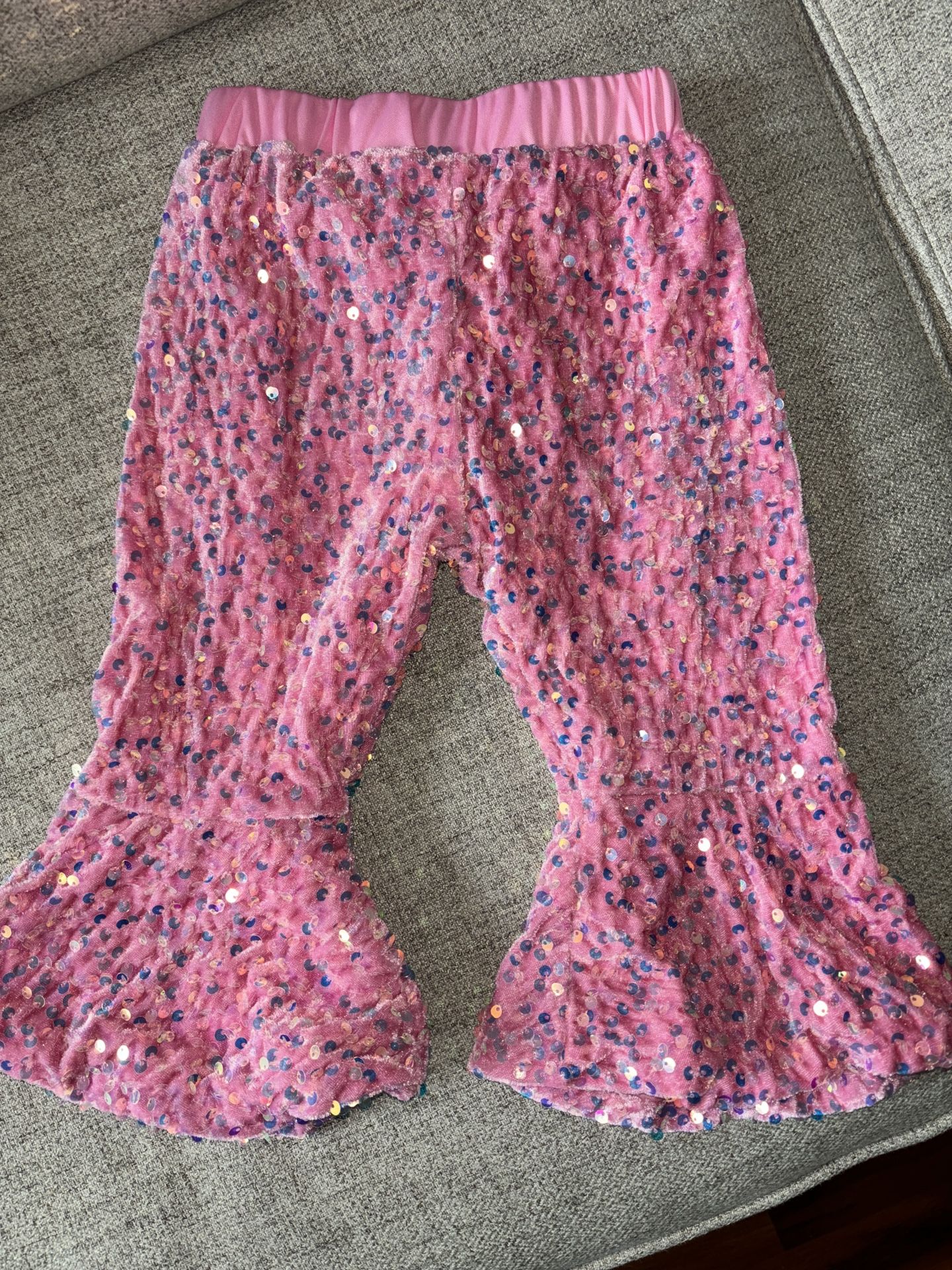 Sequin Bell Bottom Flare Pants