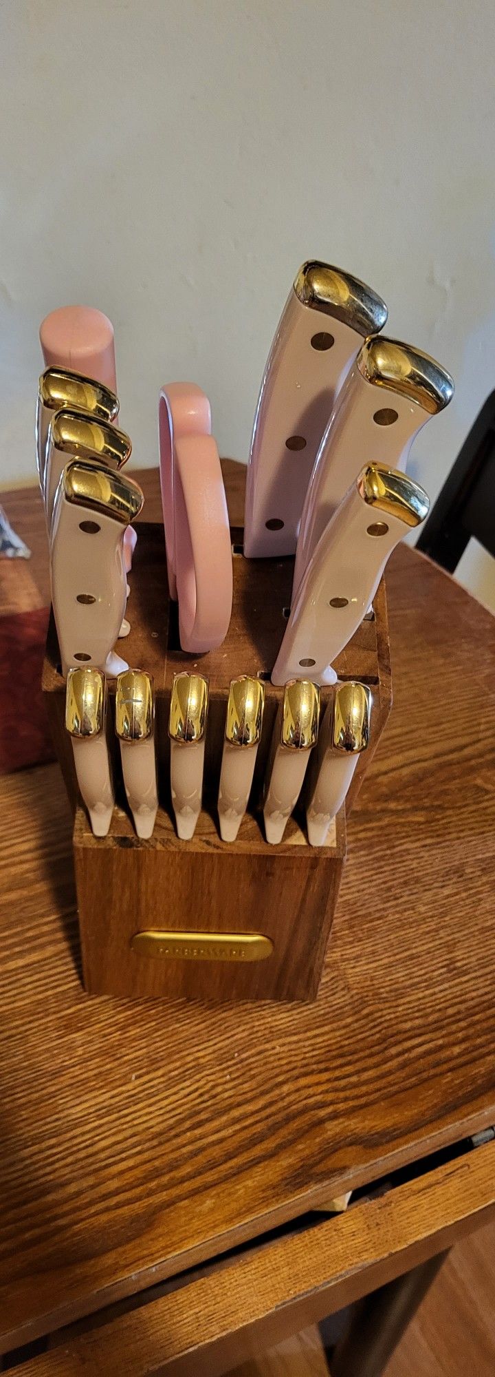 Farberware Pink & Gold Knife Set