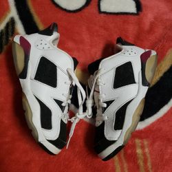 Jordan 6 Low Carmine White Fuschia Shoes Kids