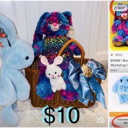 $10 For all Bundle of Build a Bear Bunny 🐰Basket,tiny bunny and bunny Backpack 🎒