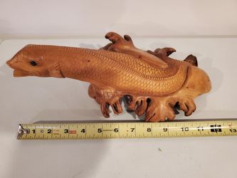 Wood Carving Of Fish Driftwood 