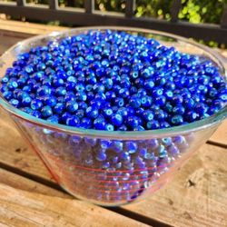 Czech DRUK Glass Beads ~ Craft a Boho Art Curtain or Garland ~ Use as Vase or Votive Filler Decor