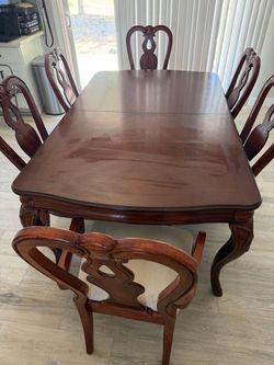 Dining table and chairs