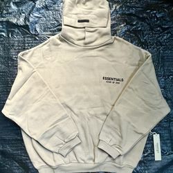 Fear of God Essentials Fleece Hoodie (FW24) Desert SAND S And Xs