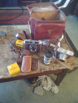 Minolta Camera And Braun Camera Case Everything