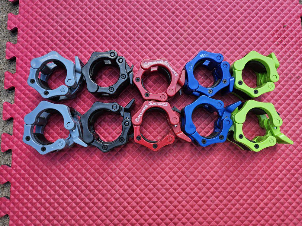 Olympic barbell clamps [SOLD IN SEPERATE SETS]《Read Desc. before messaging》