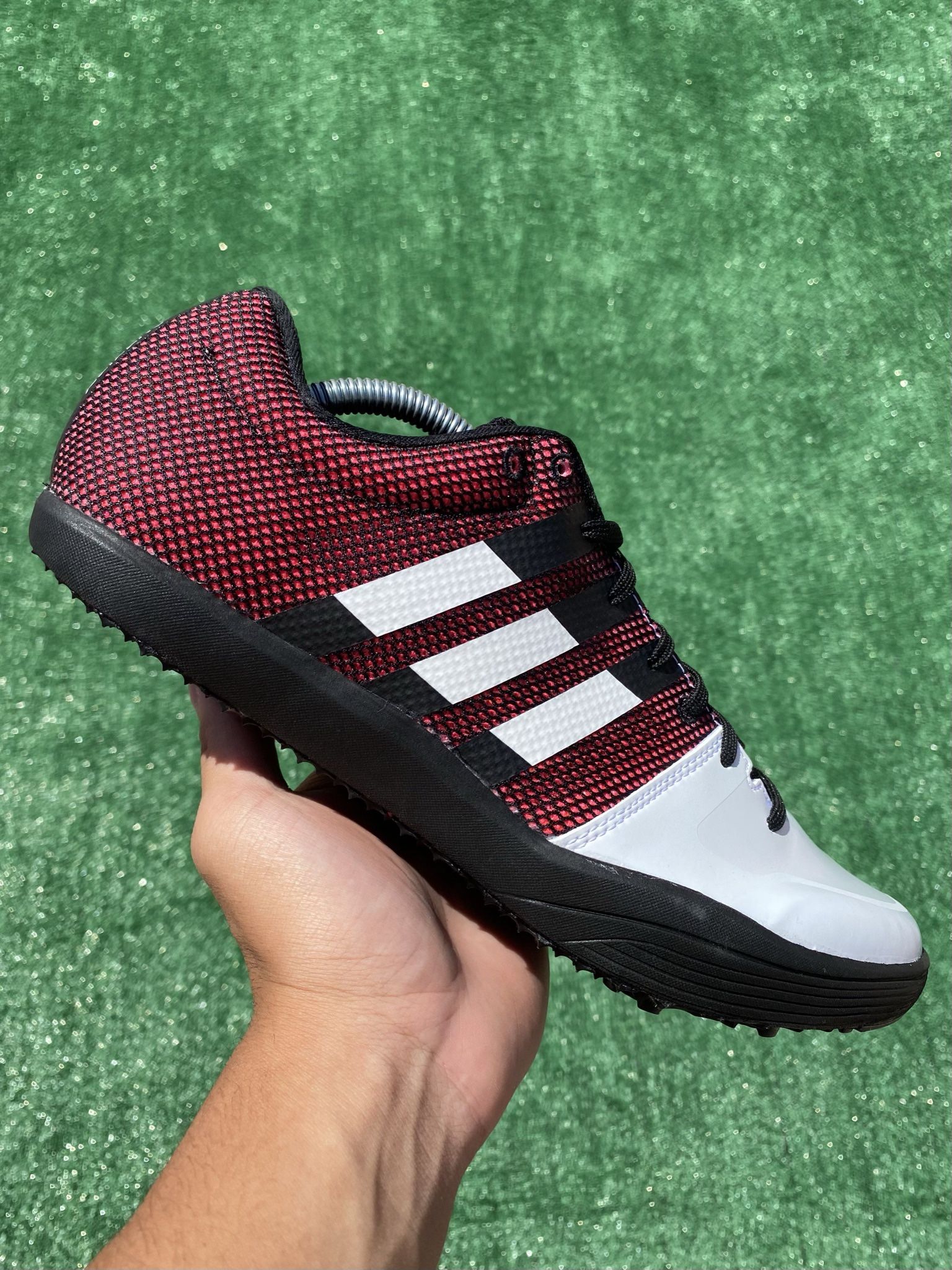 ADIDAS ADIZERO LONG JUMP “MAROON / CLOUD WHITE” TRACK & FIELD SPIKES (Size 11.5, Men’s)