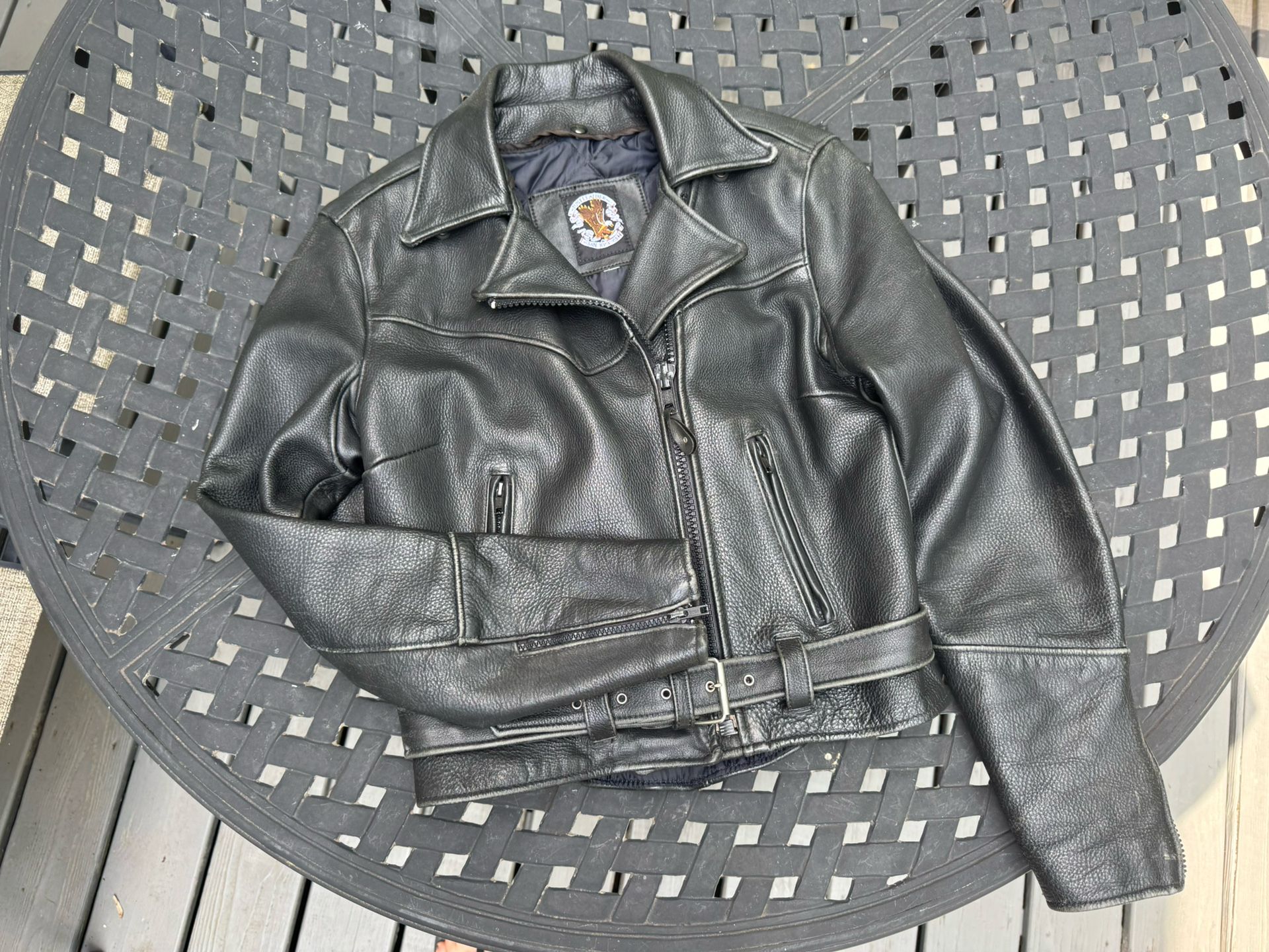 Women’s “Forever” Vintage Heavy Motorcycle Jacket -Small