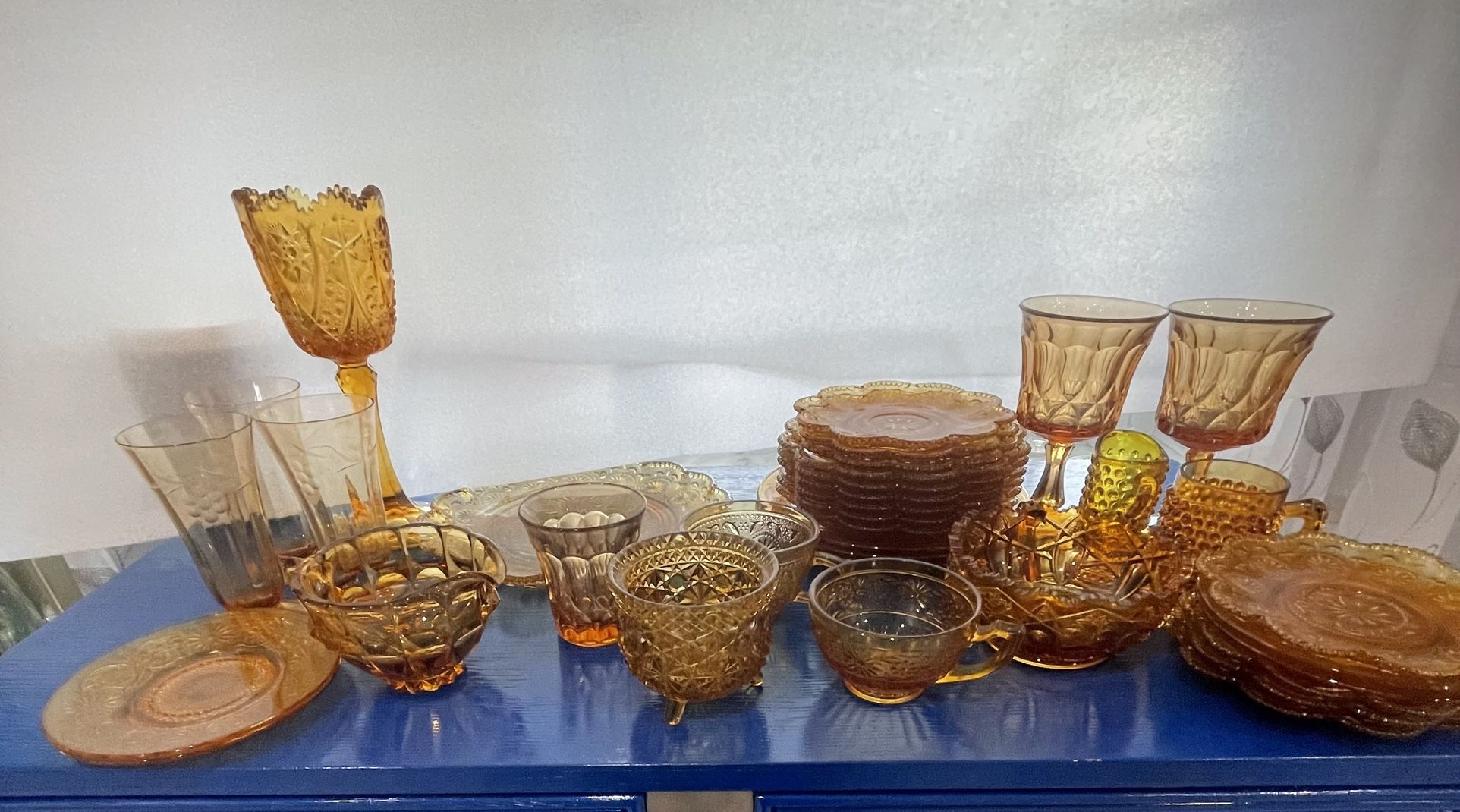 Lots of vintage Amber glassware. Pick Up in Jupiter.