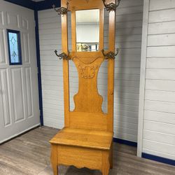 Mid Century Antique Hall Tree