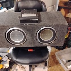 Two Tenants Rockford Fosgate Punch Woofers Comes With Amp Kenwood