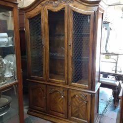 Vintage Solid Wood 4-door China Cabinet CLEARANCE SALE 