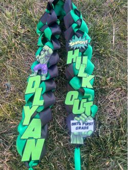 Super hero themed kids graduation Lei