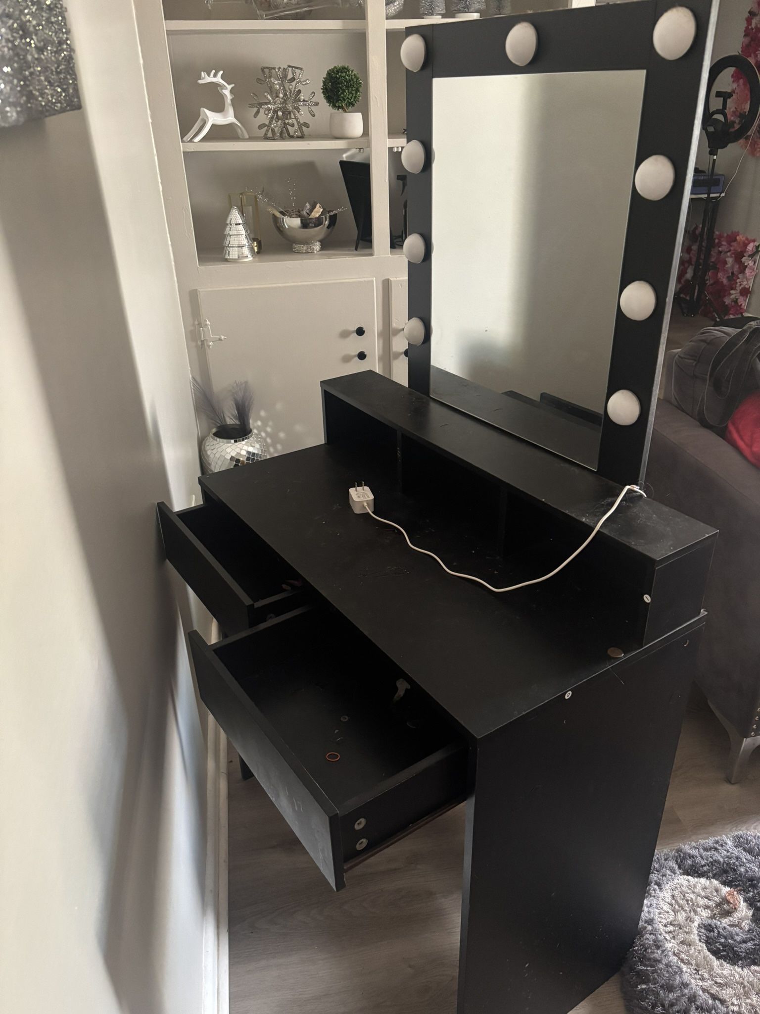 Black Makeup Vanity