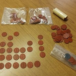 WWII Military Ration Tokens, plus