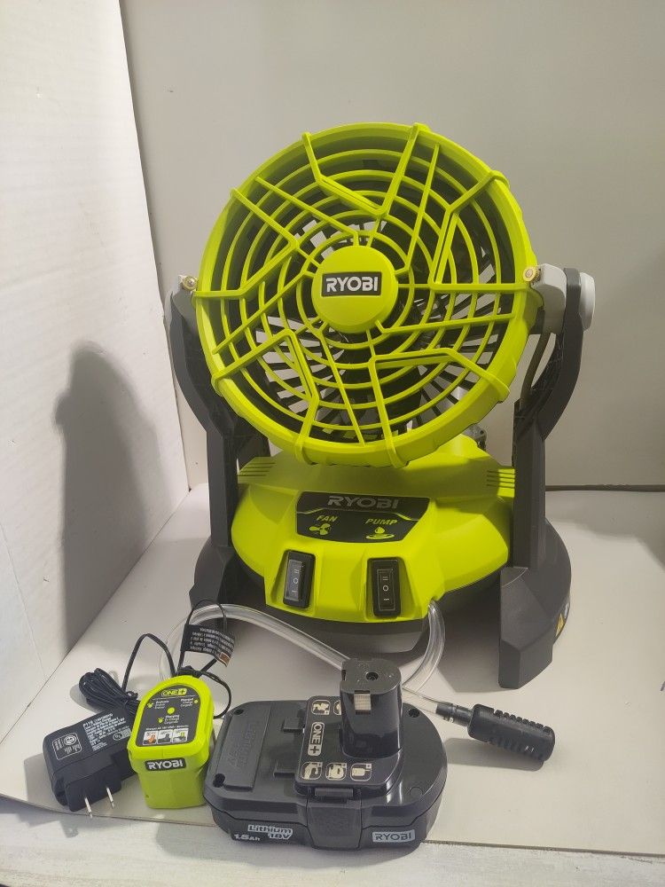 Bb-141 Ryobi 18v Portable Bucket Top Misting Fan Kit
