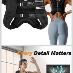 VBSD Weighted Vest Woman16Weight Vest for Women Men Body Weight Vests for Walking Strength Training Running Workout Jo
