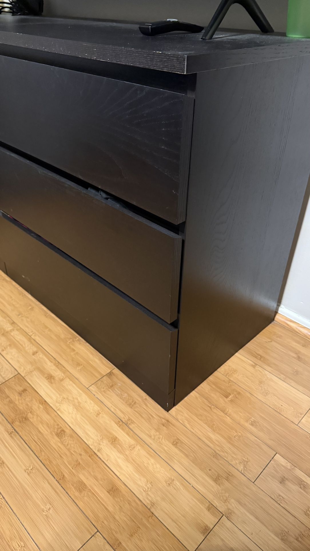 6 Drawers Wood Dresser,black