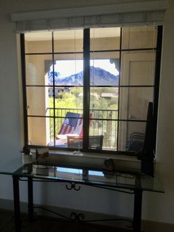 Console Table $100  Glass And Metal